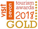 Gold Tourism Award - Visit Devon Awards - The Folletts at Beer - Award Winning Accommodation in Beer, Devon